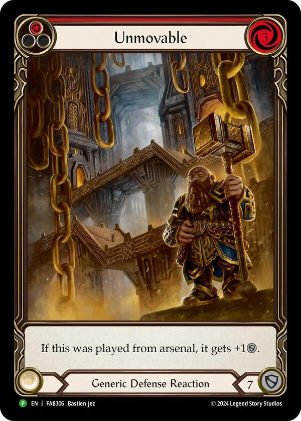 Image for Unmovable (Red) (Extended Art) - FAB306 (FAB306) (Flesh and Blood: Promo Cards) - Flesh and Blood TCG