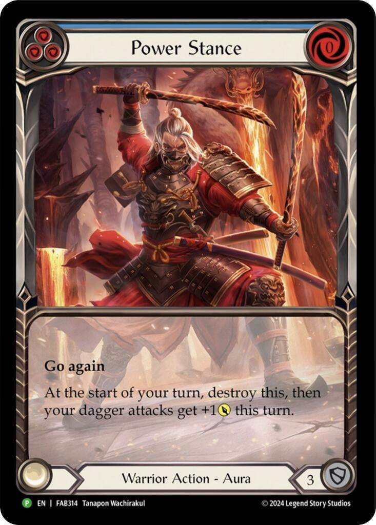 Image for Power Stance (Blue) (Extended Art) - FAB314 (FAB314) (Flesh and Blood: Promo Cards) - Flesh and Blood TCG