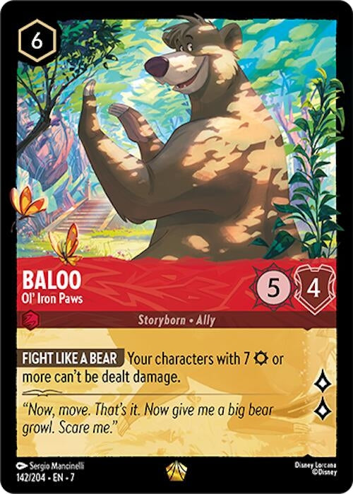 Image for Baloo - Ol' Iron Paws (142/204) [Archazia's Island] - Disney Lorcana