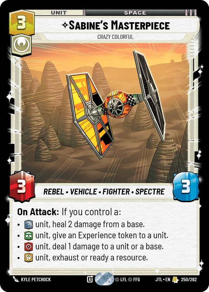 Image for Sabine's Masterpiece - Crazy Colorful (250/262) (Jump to Lightspeed) - Star Wars: Unlimited