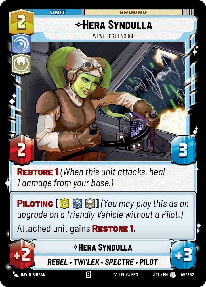 Image for Hera Syndulla - We've Lost Enough (045/262) (Jump to Lightspeed) - Star Wars: Unlimited