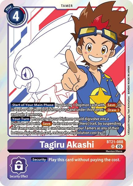 Image for Tagiru Akashi (BT21-088 SR) (World Convergence) - Digimon Card Game