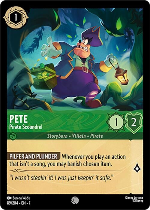 Image for Pete - Pirate Scoundrel (89/204) [Archazia's Island] - Disney Lorcana