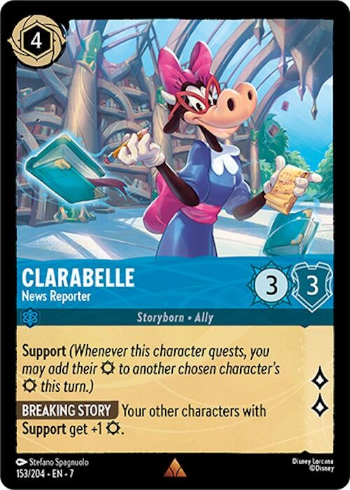 Image for Clarabelle - News Reporter (153/204) [Archazia's Island] - Disney Lorcana