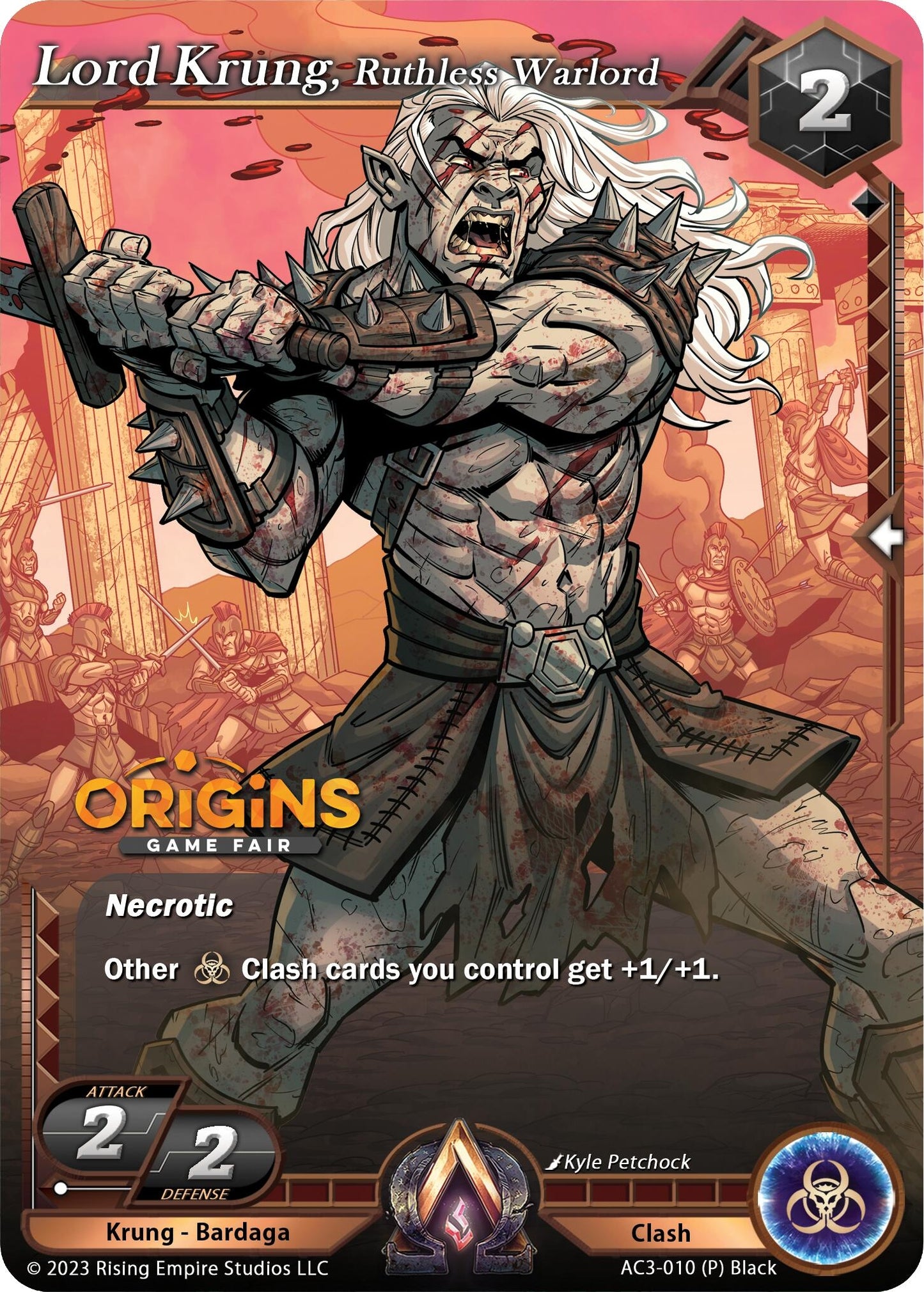 Image for Lord Krung, Ruthless Warlord (Origins Game Fair Promo) (AC3-010) [Unrivaled] - Alpha Clash
