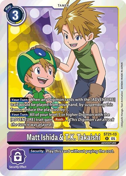 Image for Matt Ishida & T.K. Takaishi (ST21-13 R) (Starter Deck 21: Hero of Hope) - Digimon Card Game