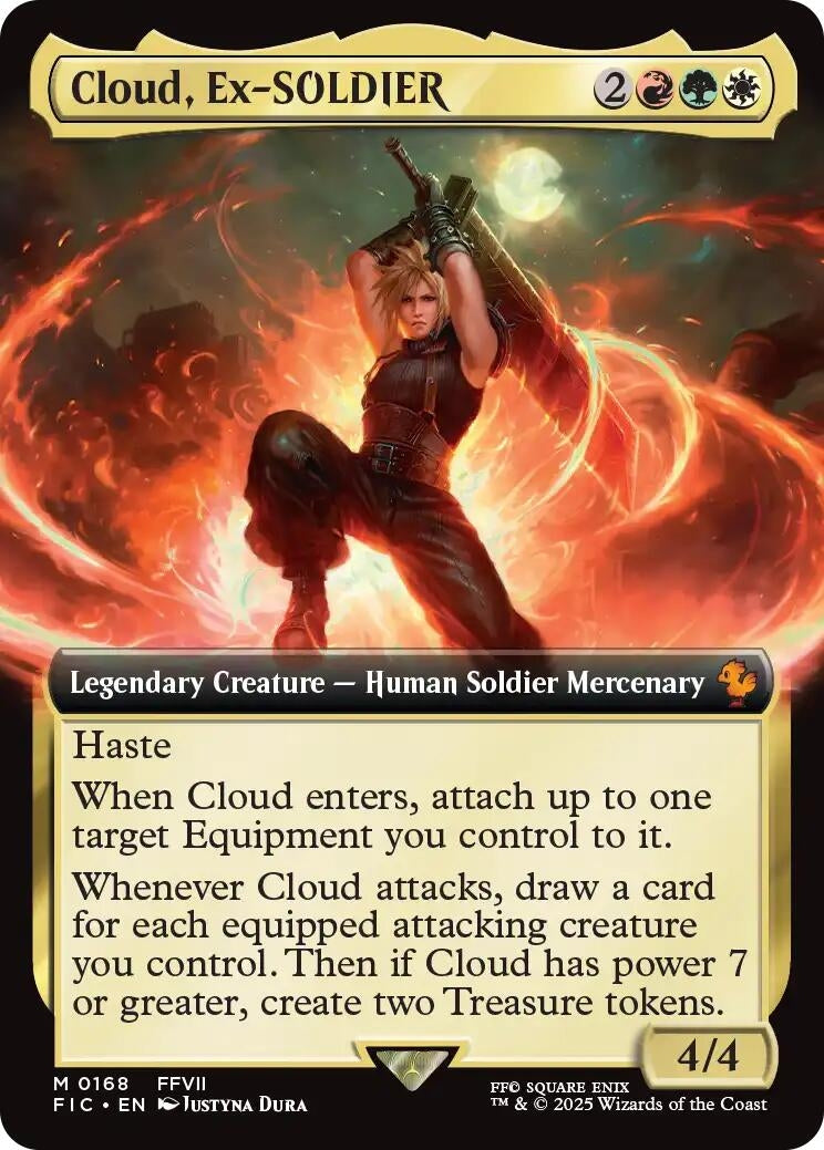 Image for Cloud, Ex-SOLDIER (Extended Art) (168) (Commander: FINAL FANTASY) - Magic: The Gathering