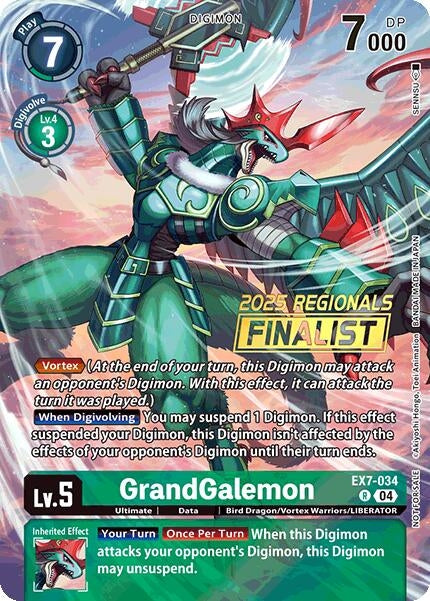 Image for GrandGalemon (2025 Regionals Finalist) (EX7-034 R) (Digimon LIBERATOR) - Digimon Card Game