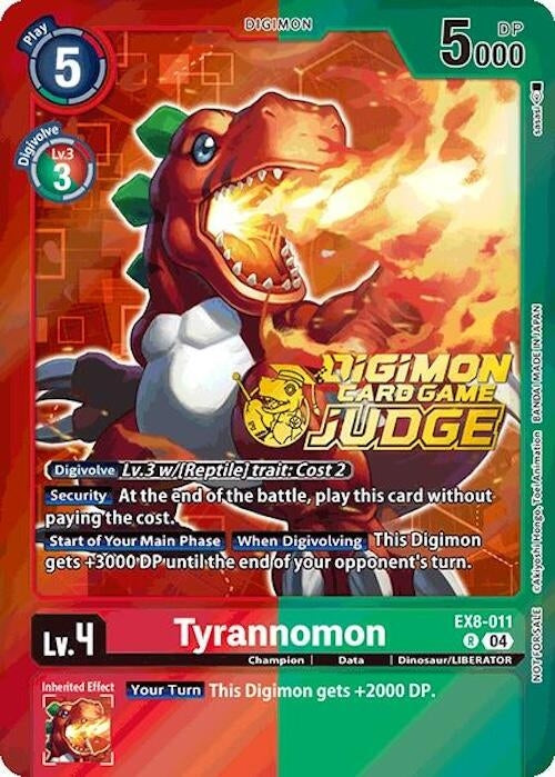 Image for Tyrannomon (Judge Pack 2025 Wave 1) (EX8-011 R) (Chain of Liberation) - Digimon Card Game