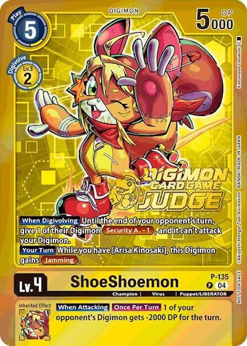 Image for ShoeShoemon (Judge Pack 2025 Wave 1) (P-135 P) (Digimon Promotion Cards) - Digimon Card Game