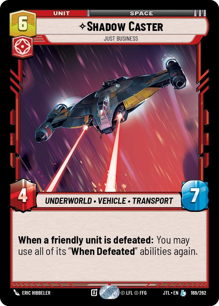 Image for Shadow Caster - Just Business (169/262) (Jump to Lightspeed) - Star Wars: Unlimited