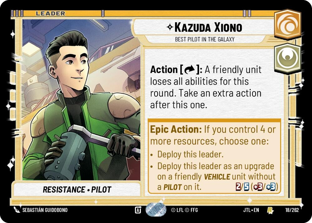 Image for Kazuda Xiono - Best Pilot in the Galaxy (018/262) (Jump to Lightspeed) - Star Wars: Unlimited