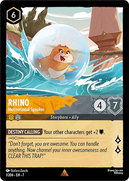 Image for Rhino - Motivational Speaker (1/204) [Archazia's Island] - Disney Lorcana