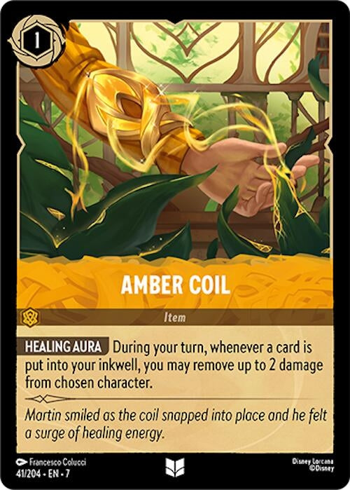 Image for Amber Coil (41/204) [Archazia's Island] - Disney Lorcana