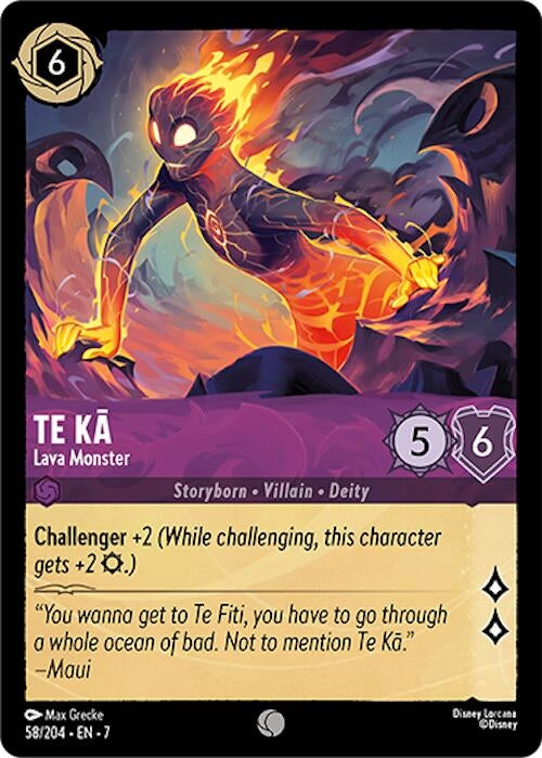 Image for Te Ka - Lava Monster (58/204) [Archazia's Island] - Disney Lorcana