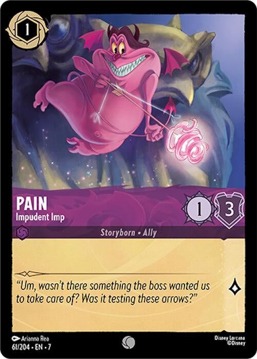 Image for Pain - Impudent Imp (61/204) [Archazia's Island] - Disney Lorcana