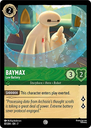 Image for Baymax - Low Battery (87/204) [Archazia's Island] - Disney Lorcana