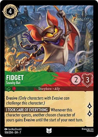 Image for Fidget - Sneaky Bat (106/204) [Archazia's Island] - Disney Lorcana