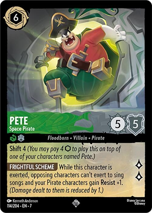 Image for Pete - Space Pirate (114/204) [Archazia's Island] - Disney Lorcana