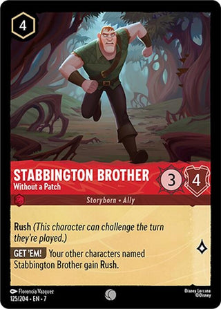 Image for Stabbington Brother - Without a Patch (125/204) [Archazia's Island] - Disney Lorcana