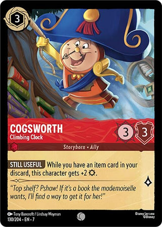 Image for Cogsworth - Climbing Clock (130/204) [Archazia's Island] - Disney Lorcana
