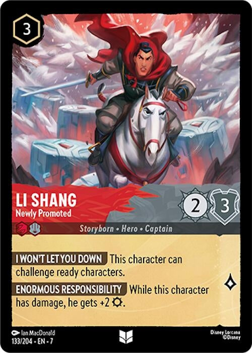 Image for Li Shang - Newly Promoted (133/204) [Archazia's Island] - Disney Lorcana
