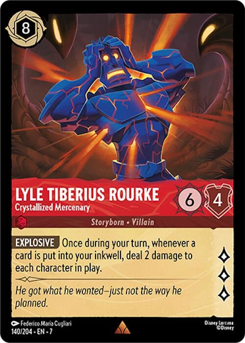 Image for Lyle Tiberius Rourke - Crystallized Mercenary (140/204) [Archazia's Island] - Disney Lorcana