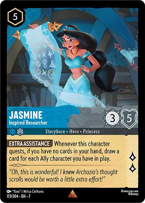 Image for Jasmine - Inspired Researcher (173/204) [Archazia's Island] - Disney Lorcana