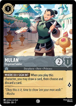 Image for Mulan - Disguised Soldier (193/204) [Archazia's Island] - Disney Lorcana