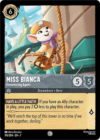Image for Miss Bianca - Unwavering Agent (195/204) [Archazia's Island] - Disney Lorcana