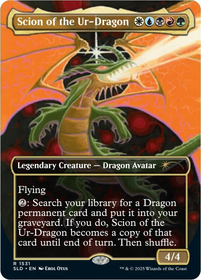 Image for Scion of the Ur-Dragon (Rainbow Foil) (1531) (Secret Lair Drop Series) - Magic: The Gathering