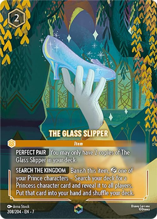 Image for The Glass Slipper (Enchanted) (208/204) [Archazia's Island] - Disney Lorcana