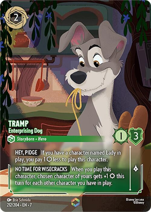 Image for Tramp - Enterprising Dog (Enchanted) (212/204) [Archazia's Island] - Disney Lorcana