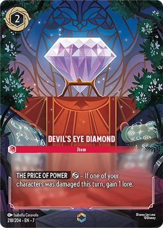 Image for Devil's Eye Diamond (Enchanted) (218/204) [Archazia's Island] - Disney Lorcana