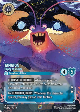 Image for Tamatoa - Happy as a Clam (Enchanted) (219/204) [Archazia's Island] - Disney Lorcana