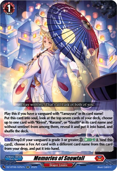 Image for Memories of Snowfall (DZ-BT06/025EN) [DZ-BT06: Generation Dragenesis] - Cardfight Vanguard