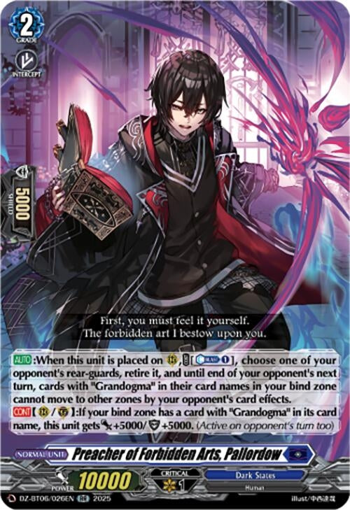 Image for Preacher of Forbidden Arts, Pallordow (DZ-BT06/026EN) [DZ-BT06: Generation Dragenesis] - Cardfight Vanguard