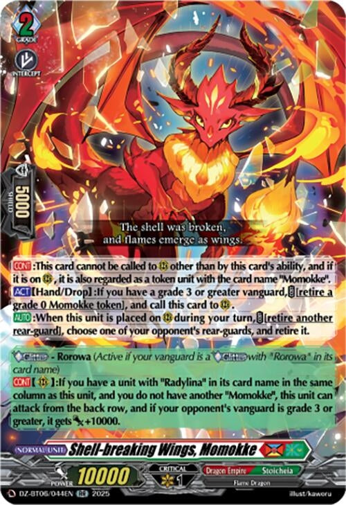 Image for Shell-breaking Wings, Momokke (DZ-BT06/044EN) [DZ-BT06: Generation Dragenesis] - Cardfight Vanguard