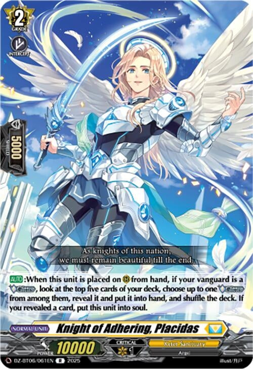 Image for Knight of Adhering, Placidas (DZ-BT06/061EN) [DZ-BT06: Generation Dragenesis] - Cardfight Vanguard