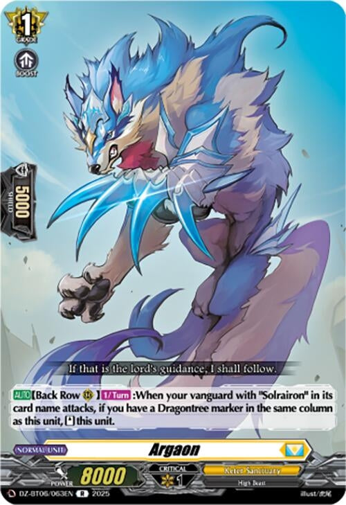 Image for Argaon (DZ-BT06/063EN) [DZ-BT06: Generation Dragenesis] - Cardfight Vanguard