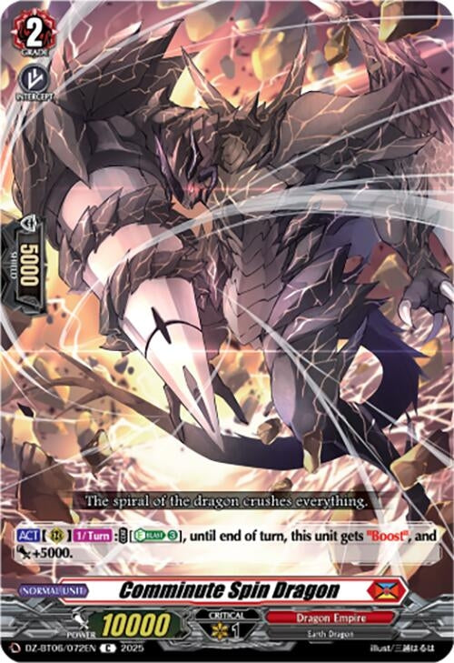 Image for Comminute Spin Dragon (DZ-BT06/072EN) [DZ-BT06: Generation Dragenesis] - Cardfight Vanguard