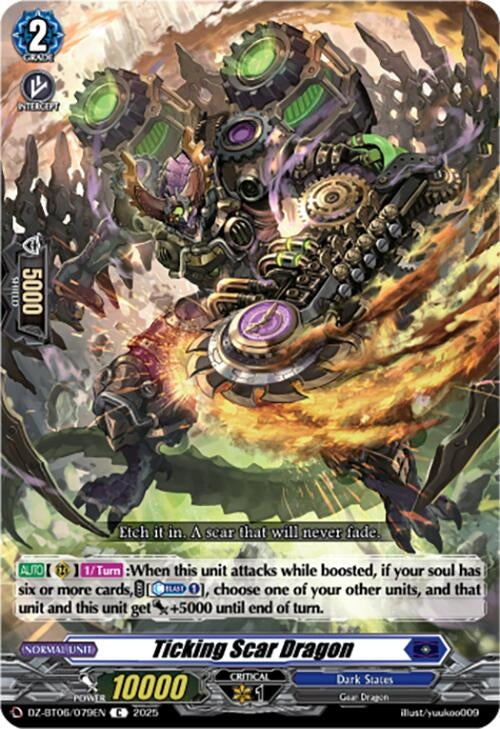 Image for Ticking Scar Dragon (DZ-BT06/079EN) [DZ-BT06: Generation Dragenesis] - Cardfight Vanguard