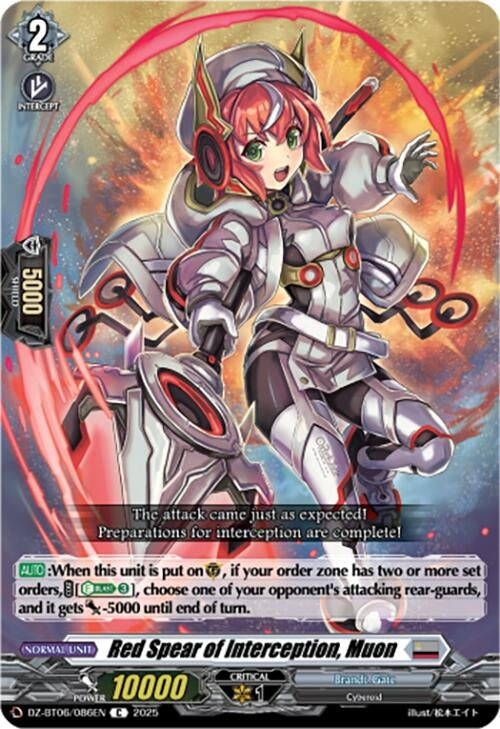 Image for Red Spear of Interception, Muon (DZ-BT06/086EN) [DZ-BT06: Generation Dragenesis] - Cardfight Vanguard