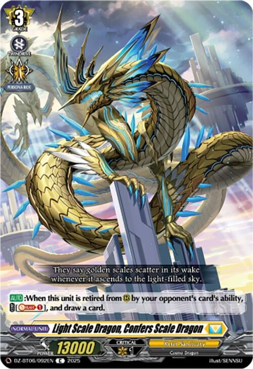 Image for Light Scale Dragon, Confers Scale Dragon (DZ-BT06/092EN) [DZ-BT06: Generation Dragenesis] - Cardfight Vanguard