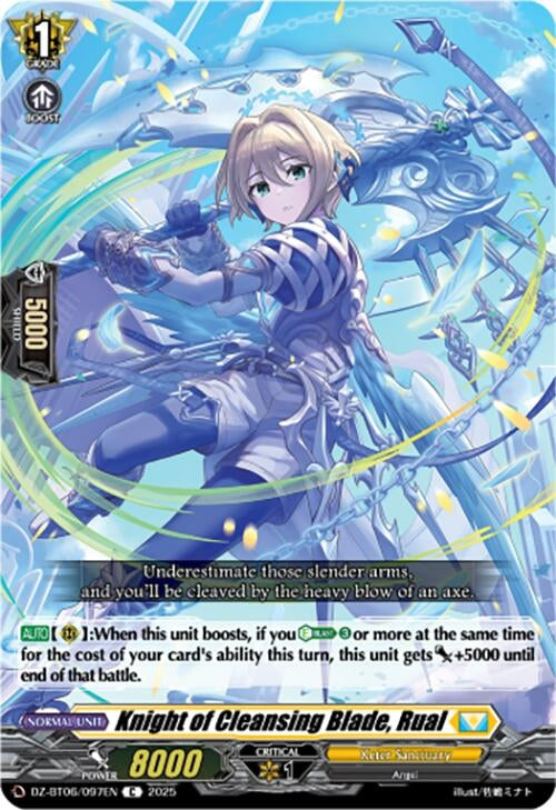 Image for Knight of Cleansing Blade, Rual (DZ-BT06/097EN) [DZ-BT06: Generation Dragenesis] - Cardfight Vanguard