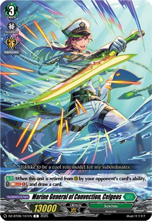 Image for Marine General of Convection, Celgeos (DZ-BT06/101EN) [DZ-BT06: Generation Dragenesis] - Cardfight Vanguard