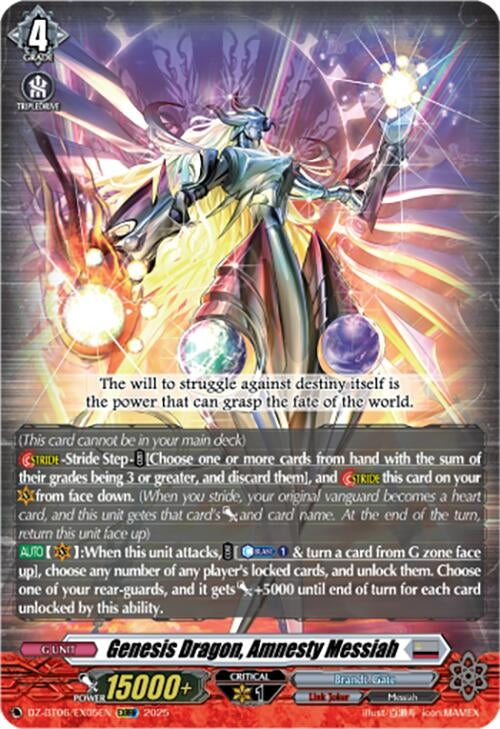 Image for Genesis Dragon, Amnesty Messiah (EXRRR) (DZ-BT06/EX05EN) [DZ-BT06: Generation Dragenesis] - Cardfight Vanguard