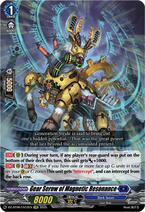 Image for Gear Serow of Magnetic Resonance (EXC) (DZ-BT06/EX12EN) [DZ-BT06: Generation Dragenesis] - Cardfight Vanguard