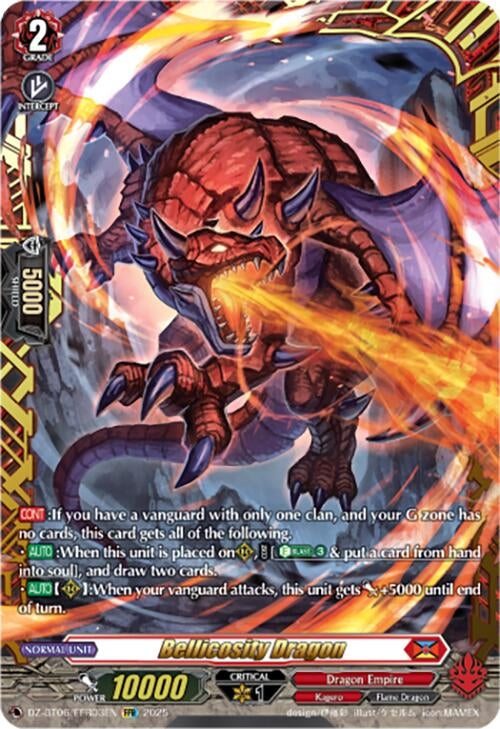 Image for Bellicosity Dragon (FFR) (DZ-BT06/FFR03EN) [DZ-BT06: Generation Dragenesis] - Cardfight Vanguard