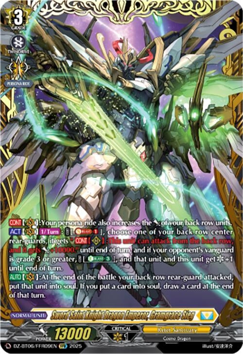 Image for Sword Saint Knight Dragon Emperor, Gramgrace Sieg (FFR) (DZ-BT06/FFR09EN) [DZ-BT06: Generation Dragenesis] - Cardfight Vanguard